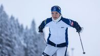 Siilinjärven ponnistuksen Minja Korhonen harjoittelee Puijon hiihtostadionilla Kuopiossa.