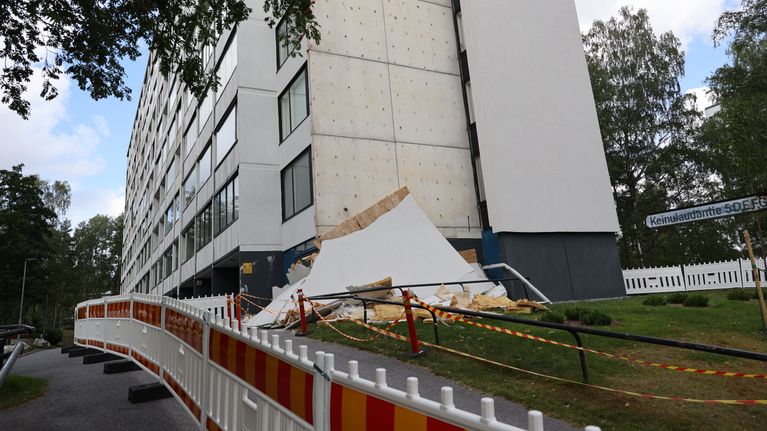 Apartment block facade collapse in eastern Helsinki | Yle News | Yle