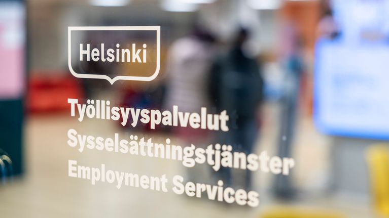 Helsinki Employment Services entrance.