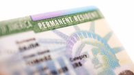 Yhdysvaltain Green Card lähikuvassa.