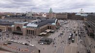 Näkymä Kaivokadulle ja Helsingin rautatieasemaan. 