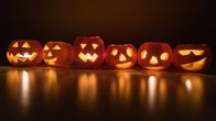 Lyhtykurpitsoja Halloweeniä varten.
