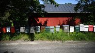Postilaatikoita rivissä.