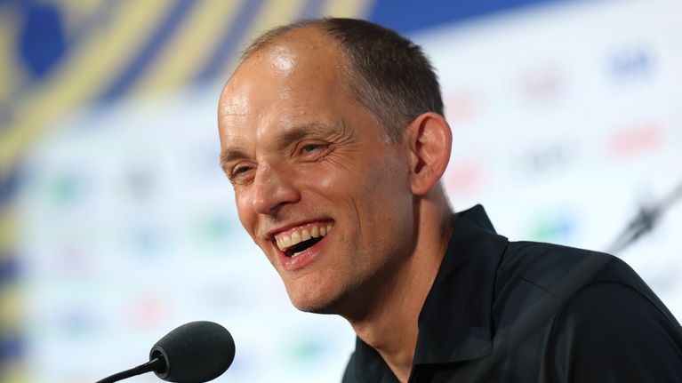 Thomas Tuchel mediatilaisuudessa.