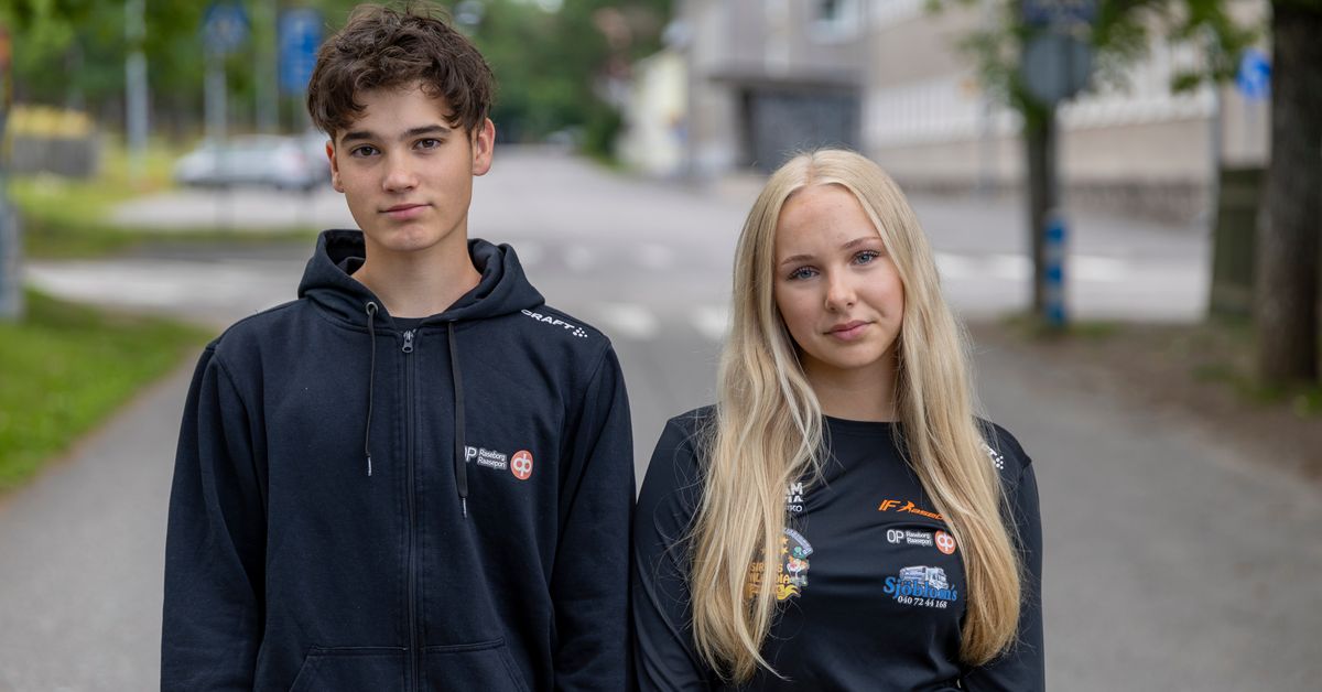 Friidrottarna Ines Westerlund och Jakob Holmberg från IF Raseborg har ...