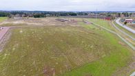 Aerial picture of a field.