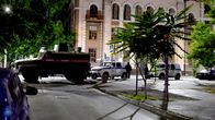 Armoured vehicles in the streets of Rostov-on-Don. 