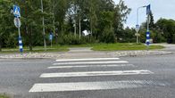 Photo shows the pedestrian crossing where the accident occurred.