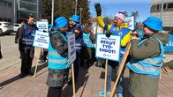 Savonia-ammattikorkeakoulun Microkadun kampuksella OAJ:n ja YTN:n mielenilmaus 