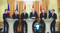 Pohjoismaiden ja Kanadan pääministerit tapaamisessa Oslossa.