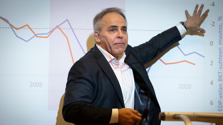Suomen talouskasvun näkymät ja 12 myyttiä. Mika Maliranta.