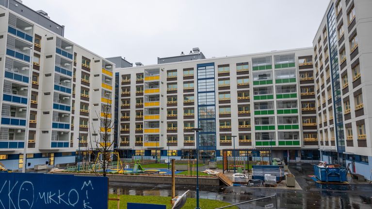 Itä-Pasilassa isosta remontista pian valmistuva Helsingin kaupungin vuokra-asunto.