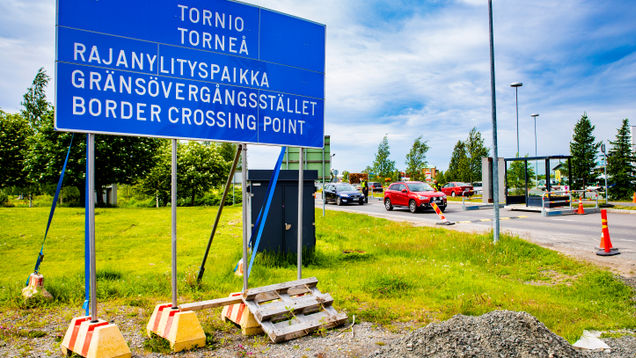 Tornio-Haaparannan rajanylityspaikka.