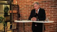 Tasavallan presidentti Sauli Niinistö puhui yrittäjäpäivillä Jyväskylässä 25. syyskuuta.
