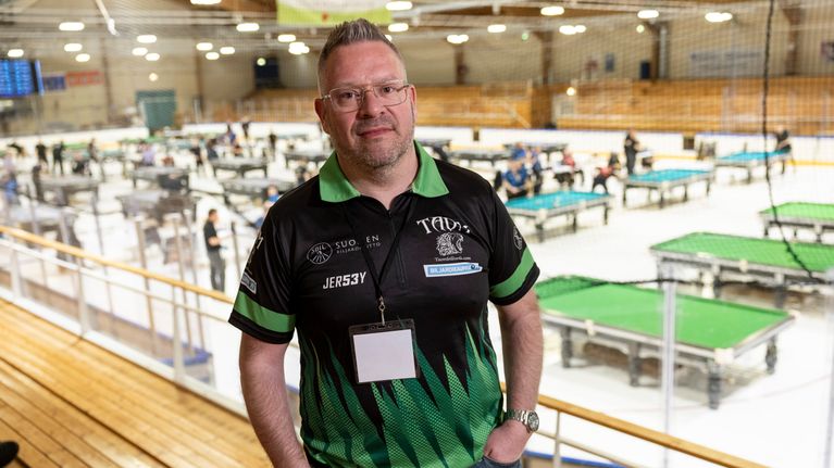 Marko Muukka, lajipäällikkö, biljardi turnaus, Valkeakoski.