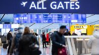 Photo shows the security control area at Helsinki Airport.