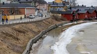 Östra strandmuren vid Borgå å.