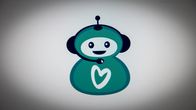 Kuvassa on piirros vihreästä robotista, jolla on kuulokkeet ja hymyilevä ilme. Rinnan kohdalla on sydämenmuotoinen kuvio.