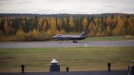 F-35-hävittäjä Rovaniemen kentällä.