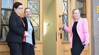 Raseborgs ekonomichef Jeanette Bäckström, stadsdirektör Petra Theman och stadsstyrelsens ordförande Anita Westerholm.