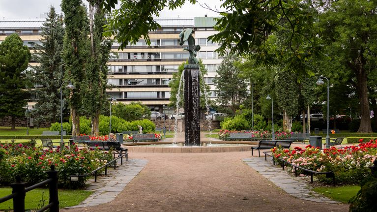 Sibeliuksen puisto Kotkassa.