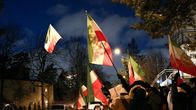 Demonstration utanför iranska ambassaden.