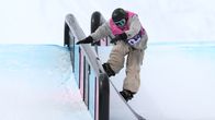 Rene Rinnekangas reilillä slopestylen MM-finaalissa 21.3.2025.