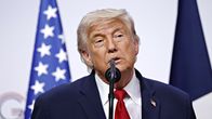 Yhdysvaltain presidentti Donald Trump pitää puhettaan lehdistötilaisuudessa G7-kokouksen yhteydessä 17. kesäkuuta 2026.