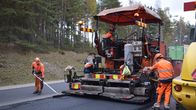 Vägarbete vid Horsbäck i Raseborg