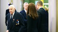 Veteraanien itsenäisyyspäivän juhla presidentin linnassa.