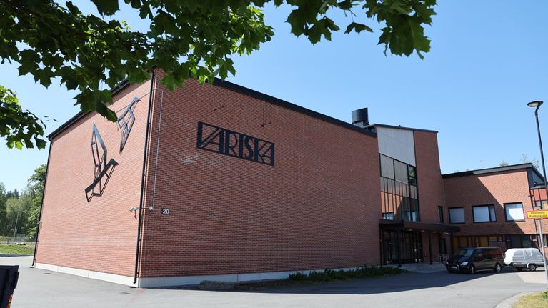A brick school building.