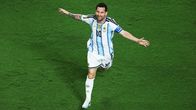 Lionel Messi juhli osumaansa Argentiinan MM-avauksessa 16.6.2026. 