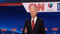 Entinen varapresidentti Joe Biden vaaliväittelyssä Washingtonissa maaliskuun puolivälissä.