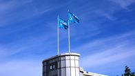 Yle lippuja salossa Vaasassa.