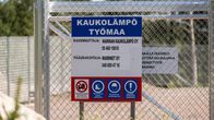 Kaukolämpötyömaa Haminassa.