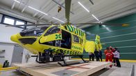 Kaakkois-Suomen lääkärihelikopteri Kouvolan Utissa.