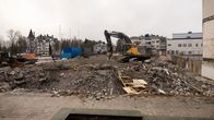 Napinkulman purettu liikekeskus Imatralla.