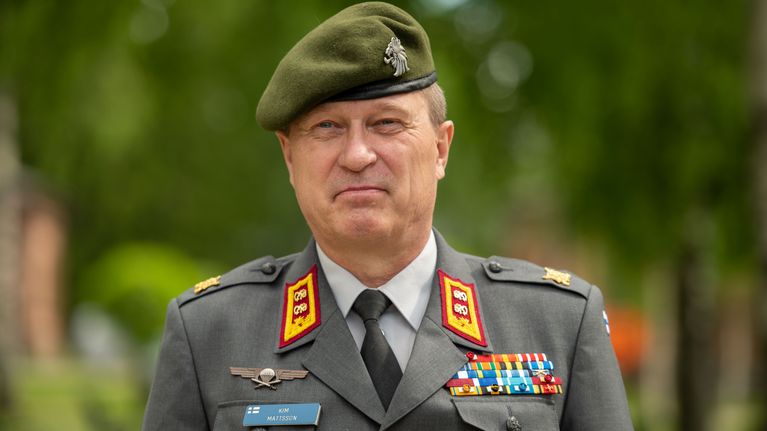 Kuvassa kenraalimajuri Kim Mattsson, Suomen maavoimien esikuntapäällikkö.