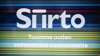 Siirto-logo värikkäällä raidallisella taustalla, alla teksti "Tuomme uuden vaihtoehdon suomalaisille".