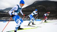 Eero Hirvonen ja Ilkka Herola hiihtävät kilpaa.