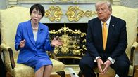 Japanin pääministeri Sanae Takaichi ja presidentti Donald Trump Valkoisessa talossa.