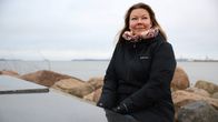 Sanna Lönnfors Kotkassa Katariinan meripuistossa.