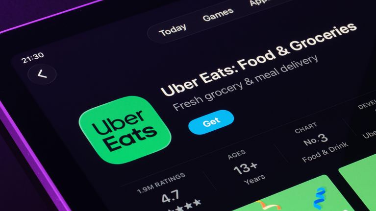 Photo shows the Uber Eats app.