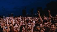 Yleisöä Jack Harlowin keikalla Blockfest -festareilla Tampereella. 