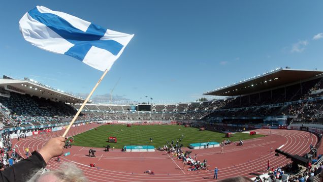 Olympiastadion Helsingissä.