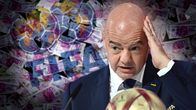 Kuvakollaasi Fifan johtaja Gianni Infantinosta.