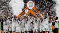 Aston Villa firar segern i Europa League våren 2026.