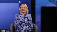 Valtiovarainministeri Riikka Purra Ykkösaaamun studiossa.