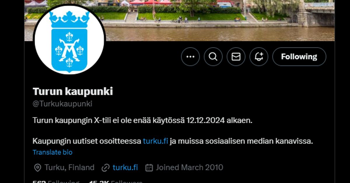 Turku becomes first major Finnish city to leave X | Yle News | Yle