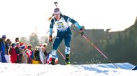 Suvi Minkkinen i skidspåret.